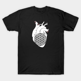 Heart with flower of life T-Shirt